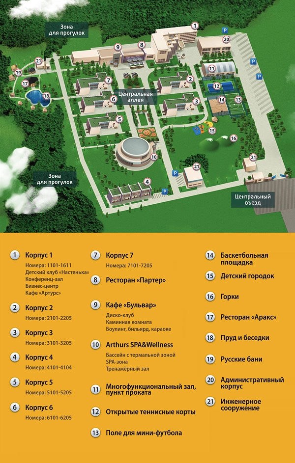 Артурс Spa (схема территории)