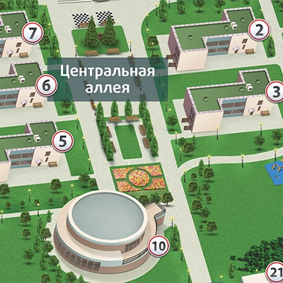 Схема территории «Артурс Spa Отеля» в изометрии