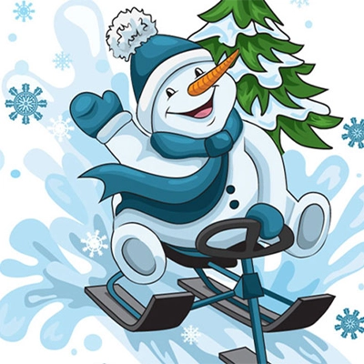 Иллюстрирование снегоката для «ЛЕКС»